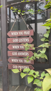 WHEN YOU PRAY BOH2 Wooden Wall Hanging Prayer Sign Decorative Home Decor