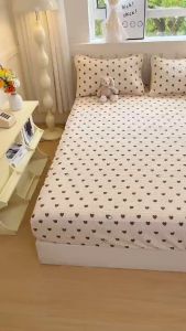 Abraca Dabra 3 ใน 1 ชุด ชุดผ้าปูที่นอนกันน้ำ 100% ผ้าปูที่นอนบุนวมหนา กันน้แผ่น แผ่นถ่ายน้ำมัน แผ่นซักระบายอากาศได้ 3.5 ฟุต/5 ฟุต/6 ฟุต