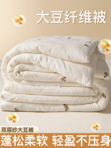 ผ้าห่มทรงสี่ฤดูผสมใยกาวบัตรทองสองชั้น ผ้าห่มฤดูใบไม้ผลิและฤดูใบไม้ร่วง ผ้าห่มโพลีเอสเตอร์สำหรับหอพักนักเรียน