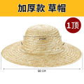 Farm Use Straw Outdoor Protection Breathable Barley Stalk Construction Site Womens Large Brim Hat Mens Sun Cap. 
