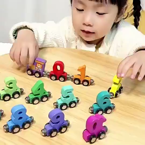 Number Wheel Train 0-10 Magnet Wheel Train Educational Toys Magnetic Train Number Toys