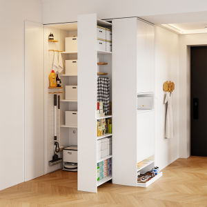 Modern Minimalist Entrance Hallway Storage Cabinet Eco-Board Material Customizable Shoe Rack Miscellaneous Goods Storage