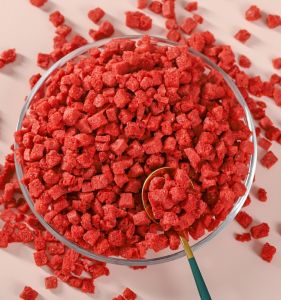 Strawberry Broken Particles Diced Crisp Freeze-Dried Baking Cake Nougat Snow Top Milk Tea Ice Cream Broken Snowflake Crisp Raw Materials