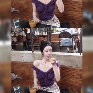 Áo ba lỗ BINKAFENNY hở vai cổ chữ V cotton ôm vừa vặn gợi cảm cho nữ