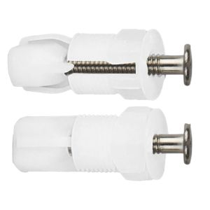 2X Stainless Steel Toilet Lid Fixing Bolt and Nylon Expansion Screw Nut Set for Toilet Lid Installation and Repair