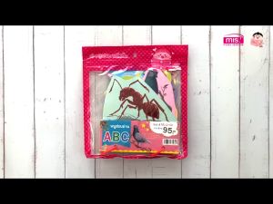 Flashcard แฟลชการ์ดหนูชอบอ่าน ABC พร้อมภาพการ์ตูนน่ารัก หรือ A-Z ด้วยห่วงคล้องเพื่อฝึกท่อง