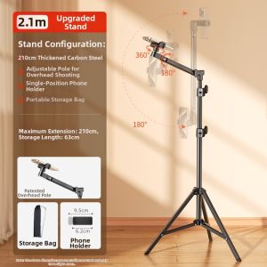 xiaotian | Overhead Filming Multi-functional Light iPad Phone Stand