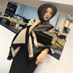 Elegant Womens Cashmere Shoulder Shawl Double-Sided Warmth Plant Floral Pattern Ethnic Style Rectangle Silken Wrap Spring Autumn