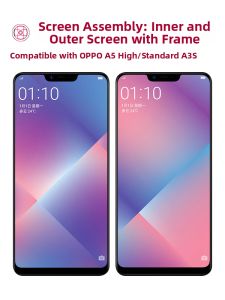 Gigrey OPPO A5 Integrated Mobile Phone Screen with Frame LCD Touch Screen A3S Realme C1 Inner And Outer Screen Display