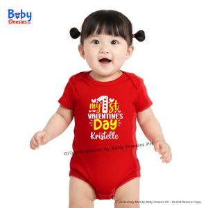 Baby Onesies PH Its My First Valentines Day Baby Girl Boy Clothes 0-12 months Newborn Infant Valentines Day Outfit