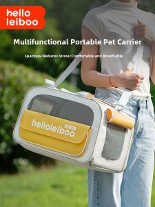 HELLOLEIBOO | Convenient Large Capacity Ventilated Stress-Reducing Pet Carrier