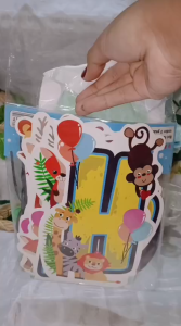 Paket Dekorasi Ulang tahun Anak Murah Tema binatang balon set animal