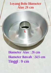 Loyang Bolu Dia. 28 cm/Loyang Tulban/Loyang pres/loyang bulat