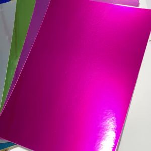 Mirror Holographic Color Glitter Metallic Foil Paper 250gsm 8.27"x11.69" For DIY Crafts Card Making Scrapbooking Die Cut Machine
