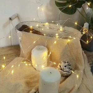 5M/10M LED Fairy Lights Copper Wire String Light Battery Operated 2 Modes Starry Lights Home Party Wedding National Day