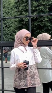 Personal Nice - Leina Shirt Kemeja Embroidery Wanita Lengan Panjang