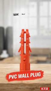 50 Pcs Red / Grey Plastic PVC Wall Plug 6mm X 30mm Plag Dinding