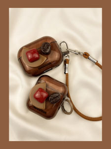 Brown Coffee Bean Geometric Airpods4 Protective Case Wireless Bluetooth  pro Earphone Shell Soft TPU for Airpod3 2 pro 5