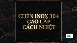 Bát Chén Ăn Cơm Inox 304 2 Lớp Cách Nhiệt Vuông Bo Góc Cao Cấp Sáng Bóng Snainy