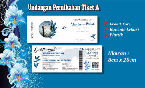 (50PCS) Undangan Pernikahan Tiket A