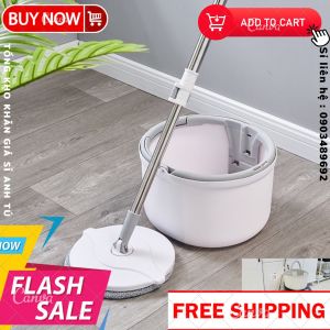Chổi lau nhà thông minh tách nước bẩn K8 tròn xoay 360 độ công nghệ nano