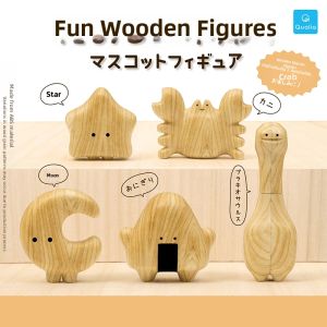MOYINGXIONG | Wooden Sculpture Ornaments Set of 4 Shapes