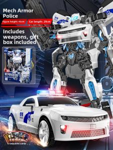 BABYSHOME | Transforming Police Car Robot Toy