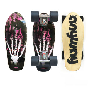 Mini Portable Banana Shape Skateboard for Beginners Cute Design Anyways Skateboard Compact Size Ideal Starting Board