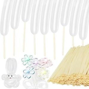 20/50/100pcs 260 Clear Long Balloons Thickening Skinny Latex Twisting for Arch Modeling Magic Clown Birthday Wedding Party Deco