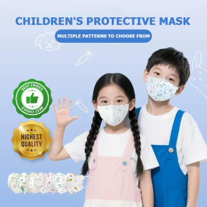 FUN POINT 100Pcs 50Pcs 3D kids Mask 10pcs Kids Mask 3ply Design Mask For Child Disposable Facemask Cartoon Print