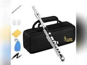 SLADE C Key Piccolo 16 Closed Holes Piccolo with Cleaning Cloth Professional Woodwind Instrument for Piccolo Student Performance