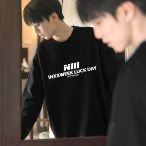 เสื้อยืดแขนยาวผ้าฝ้ายแท้สำหรับผู้ชาย ฤดูใบไม้ผลิและฤดูใบไม้ร่วง 2025 ใหม่ สไตล์อเมริกัน หลวมๆ ลำลอง เยาวชน เสื้อชั้นใน เทรนด์