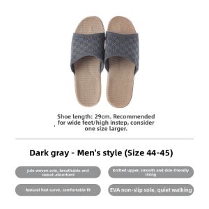 SHUANGSHAN | Breathable Slip Resistant Linen Soled Sandals