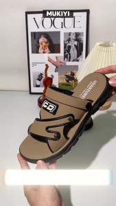 JASTIL Sandal Pria Slop MK30 Sandal Kulit Sintesis Kasual Sandal cowok Kekinian Sandal Pria