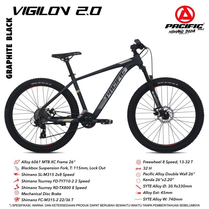 Sepeda Gunung Vigilon SEPEDA GUNUNG MTB 26 INCH PACIFIC VIGILON