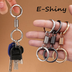 Stainless Steel Spring Keychain Carabiner Buckle Key Rings Climbing Hook Metal Key Chain Accessories