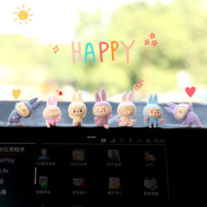 Car Dashboard Decor Cute Yoga Pose Display Figure Bubble Mart Cartoon Interior Accessory Car cartoon ornament For Vehicle Center Gift