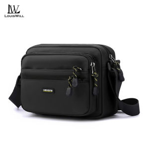 LouisWill Men Bag Men Shoulder Backpack Oxford Fabric Crossbody Bag  Large Capacity Bag Sling Bags Fashion Messenger Bag Purse Satchel Messenger Bag for Work Business Travel Sport Bag