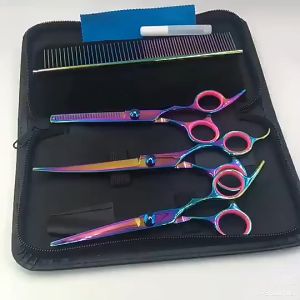 Gunting Rambut Salon set Gunting Rata dan Sasak Profesional Pangkas Rambut Stainless Steel