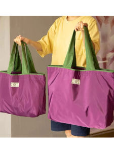Extra Large Foldable Handheld Shopping Bag Eco-friendly Canvas Bag Big Capacity Vegetable Buying Waterproof Bag Portable Storage Organizer