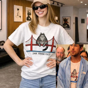 Sanrio | Project Hail Mary Shirt Ryan Gosling B Kliban Cat San Francisco Bridge Graphic Tee Sci Fi Novel Fan Shirt Jazz Hands Funny Tops