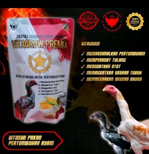 VITAGROW PREMIX 200g pakan tambahan ayam agar tulang ayam kuat