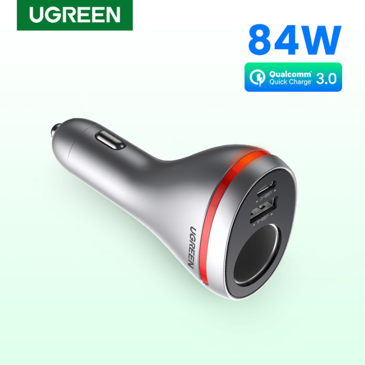 UGREEN 84W USB Car Charger Quick Charge QC PD Fast Charger