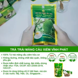 Trà mãng cầu xiêm Vĩnh Phát trà trái mãng cầu xiêm thiên nhiên giúp ngủ ngon thanh lọc cơ thể tốt cho người cao huyết áp tiểu đường