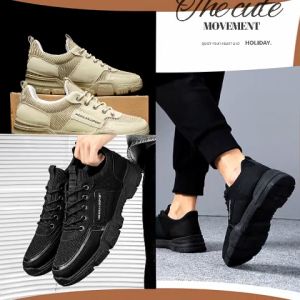 QXshop  มาใหม่  รองเท้าผ้าใบแฟชั่นผู้ชาย ทรงสปอร์ตสุดเท่ห์ มี2 สีให้เลือก ดำและน้ำตาล ทรงสวย แมทช์ง่าย และราคาถูก กดสั่งเลยจ้า พร้อมส่งมาก