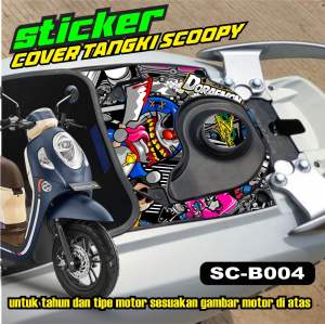 STRIPING STICKER COVER TANGKI SCOOPY TERBARU
