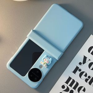 เคสโทรศัพท์มือถือสำหรับ OPPO Find N3 Flip  Find N2 Flip เคสสีฟ้าน่ารักๆสดใสมาพร้อมน้องแมวสุดคิ้วท์