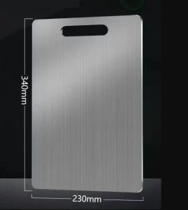 Stainless Steel Cutting Boards Antibacterial Thickened Vegetables Meat Chopping Block Cooking Tools Kneading Dough Board