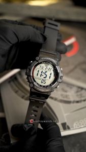 Jam Tangan Pria Casio General Youth AE-1500WH-1A 10 Years Battery Life Digital Dial Black Resin Band Quartz Watch