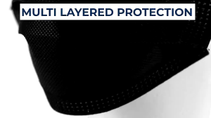 50pcs Premium Full Black Mask 3ply Face Mask Disposable